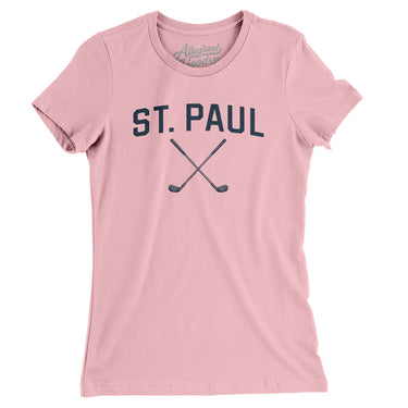 St. Paul Golf Women's T-Shirt-Light Pink-Allegiant Goods Co. Vintage Sports Apparel
