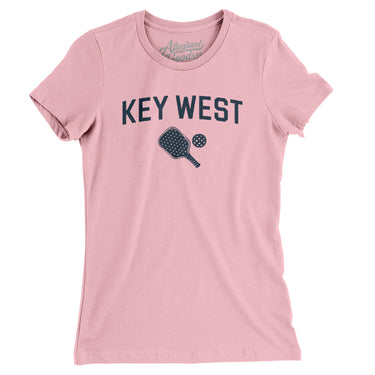 Key West Pickleball Women's T-Shirt-Light Pink-Allegiant Goods Co. Vintage Sports Apparel