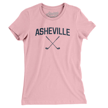 Asheville Golf Women's T-Shirt-Light Pink-Allegiant Goods Co. Vintage Sports Apparel