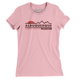 Albuquerque Mountain Sunset Women's T-Shirt-Light Pink-Allegiant Goods Co. Vintage Sports Apparel