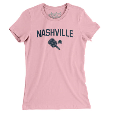 Nashville Pickleball Women's T-Shirt-Light Pink-Allegiant Goods Co. Vintage Sports Apparel