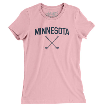 Minnesota Golf Women's T-Shirt-Light Pink-Allegiant Goods Co. Vintage Sports Apparel