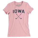 Iowa Golf Women's T-Shirt-Light Pink-Allegiant Goods Co. Vintage Sports Apparel