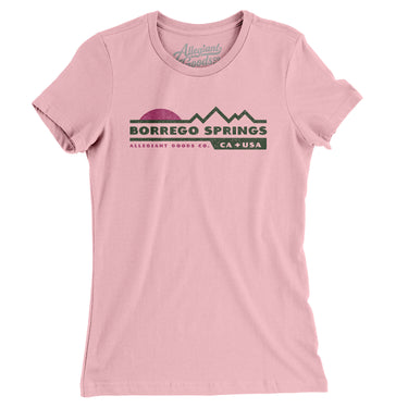 Borrego Springs Mountain Sunset Women's T-Shirt-Light Pink-Allegiant Goods Co. Vintage Sports Apparel