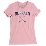 Buffalo Golf Women's T-Shirt-Light Pink-Allegiant Goods Co. Vintage Sports Apparel