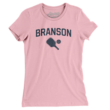 Branson Pickleball Women's T-Shirt-Light Pink-Allegiant Goods Co. Vintage Sports Apparel