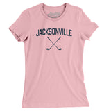 Jacksonville Golf Women's T-Shirt-Light Pink-Allegiant Goods Co. Vintage Sports Apparel