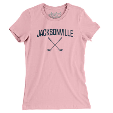 Jacksonville Golf Women's T-Shirt-Light Pink-Allegiant Goods Co. Vintage Sports Apparel