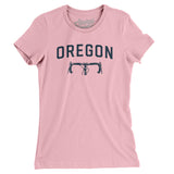 Oregon Cycling Women's T-Shirt-Light Pink-Allegiant Goods Co. Vintage Sports Apparel