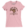 Akron Acorns Baseball Women's T-Shirt-Light Pink-Allegiant Goods Co. Vintage Sports Apparel