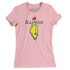 Illinois Golf Women's T-Shirt-Light Pink-Allegiant Goods Co. Vintage Sports Apparel