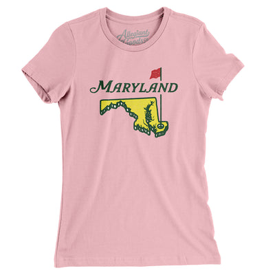 Maryland Golf Women's T-Shirt-Light Pink-Allegiant Goods Co. Vintage Sports Apparel