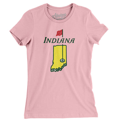 Indiana Golf Women's T-Shirt-Light Pink-Allegiant Goods Co. Vintage Sports Apparel