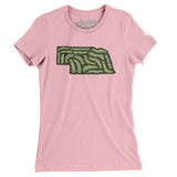 Nebraska Golf Course Women's T-Shirt-Light Pink-Allegiant Goods Co. Vintage Sports Apparel