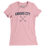Kansas City Golf Women's T-Shirt-Light Pink-Allegiant Goods Co. Vintage Sports Apparel