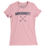 Narragansett Golf Women's T-Shirt-Light Pink-Allegiant Goods Co. Vintage Sports Apparel