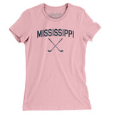 Mississippi Golf Women's T-Shirt-Light Pink-Allegiant Goods Co. Vintage Sports Apparel