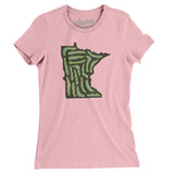 Minnesota Golf Course Women's T-Shirt-Light Pink-Allegiant Goods Co. Vintage Sports Apparel