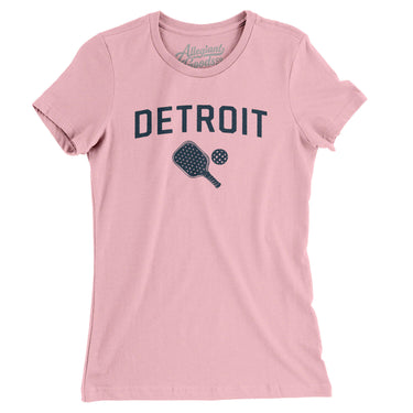 Detroit Pickleball Women's T-Shirt-Light Pink-Allegiant Goods Co. Vintage Sports Apparel