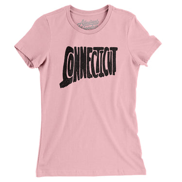 Connecticut State Shape Text Women's T-Shirt-Allegiant Goods Co. Vintage Sports Apparel