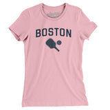 Boston Pickleball Women's T-Shirt-Light Pink-Allegiant Goods Co. Vintage Sports Apparel