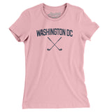 Washington Dc Golf Women's T-Shirt-Light Pink-Allegiant Goods Co. Vintage Sports Apparel