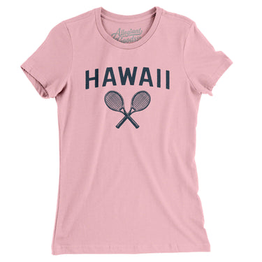 Hawaii Tennis Women's T-Shirt-Light Pink-Allegiant Goods Co. Vintage Sports Apparel