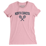 North Dakota Tennis Women's T-Shirt-Light Pink-Allegiant Goods Co. Vintage Sports Apparel
