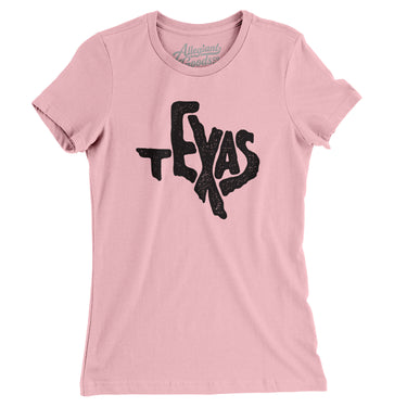 Texas State Shape Text Women's T-Shirt-Allegiant Goods Co. Vintage Sports Apparel