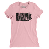 Pennsylvania State Shape Text Women's T-Shirt-Allegiant Goods Co. Vintage Sports Apparel