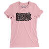 Pennsylvania State Shape Text Women's T-Shirt-Light Pink-Allegiant Goods Co. Vintage Sports Apparel