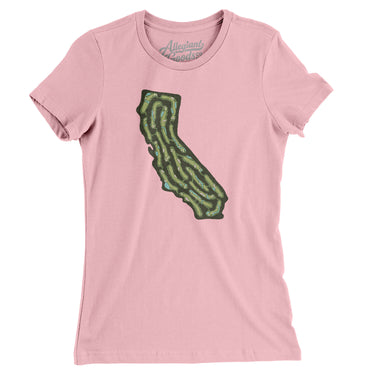California Golf Course Women's T-Shirt-Light Pink-Allegiant Goods Co. Vintage Sports Apparel