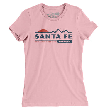 Santa Fe Mountain Sunset Women's T-Shirt-Light Pink-Allegiant Goods Co. Vintage Sports Apparel