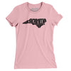 North Carolina State Shape Text Women's T-Shirt-Light Pink-Allegiant Goods Co. Vintage Sports Apparel