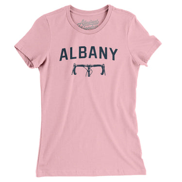 Albany Cycling Women's T-Shirt-Light Pink-Allegiant Goods Co. Vintage Sports Apparel