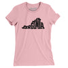 Virginia State Shape Text Women's T-Shirt-Light Pink-Allegiant Goods Co. Vintage Sports Apparel