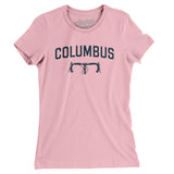 Columbus Cycling Women's T-Shirt-Light Pink-Allegiant Goods Co. Vintage Sports Apparel