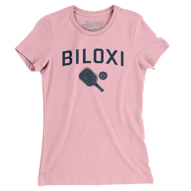Biloxi Pickleball Women's T-Shirt-Light Pink-Allegiant Goods Co. Vintage Sports Apparel