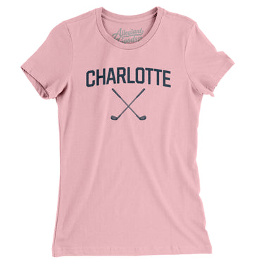Charlotte Golf Women's T-Shirt-Light Pink-Allegiant Goods Co. Vintage Sports Apparel