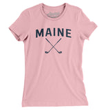 Maine Golf Women's T-Shirt-Light Pink-Allegiant Goods Co. Vintage Sports Apparel