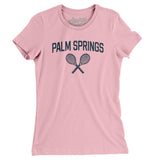 Palm Springs Tennis Women's T-Shirt-Light Pink-Allegiant Goods Co. Vintage Sports Apparel