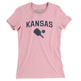 Kansas Pickleball Women's T-Shirt-Light Pink-Allegiant Goods Co. Vintage Sports Apparel