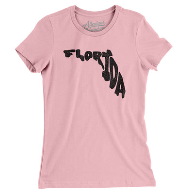 Florida State Shape Text Women's T-Shirt-Light Pink-Allegiant Goods Co. Vintage Sports Apparel
