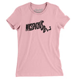 Massachusetts State Shape Text Women's T-Shirt-Allegiant Goods Co. Vintage Sports Apparel