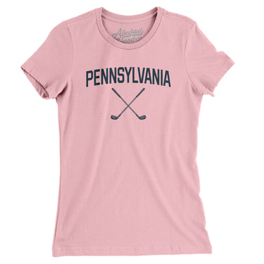 Pennsylvania Golf Women's T-Shirt-Light Pink-Allegiant Goods Co. Vintage Sports Apparel