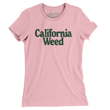 California Weed Women's T-Shirt-Light Pink-Allegiant Goods Co. Vintage Sports Apparel