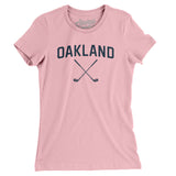 Oakland Golf Women's T-Shirt-Light Pink-Allegiant Goods Co. Vintage Sports Apparel