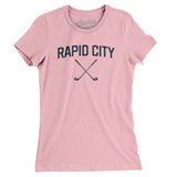 Rapid City Golf Women's T-Shirt-Light Pink-Allegiant Goods Co. Vintage Sports Apparel