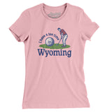 I Have A Tee Time In Wyoming Women's T-Shirt-Light Pink-Allegiant Goods Co. Vintage Sports Apparel