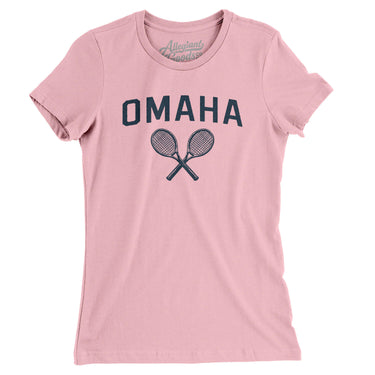 Omaha Tennis Women's T-Shirt-Light Pink-Allegiant Goods Co. Vintage Sports Apparel